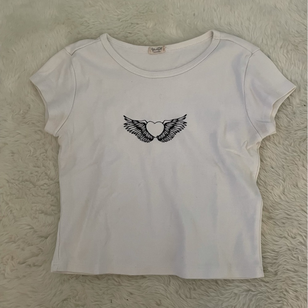 brandy crop top angel wings